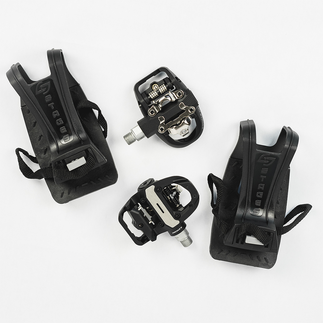 clip pedals for spin bike Stages SP4 Kit (pedals with toe cages)